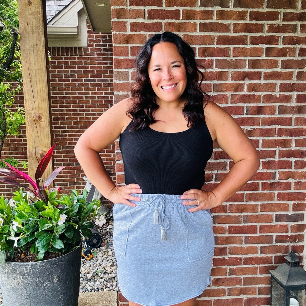 NWT Sweatshirt Material Gray Skirt